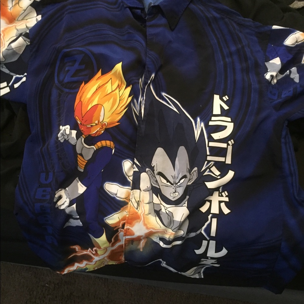 Dragon ball z button down